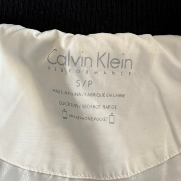 Calvin Klein Performance white and black quilted sleeveless puffer vest size S - Picture 6 of 7